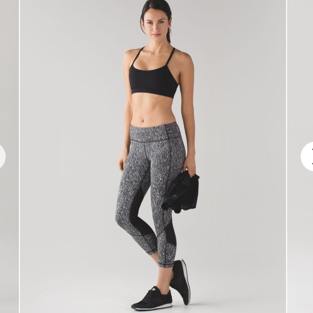 Lululemon Pace Rival Crop 19" Jacquard White/black